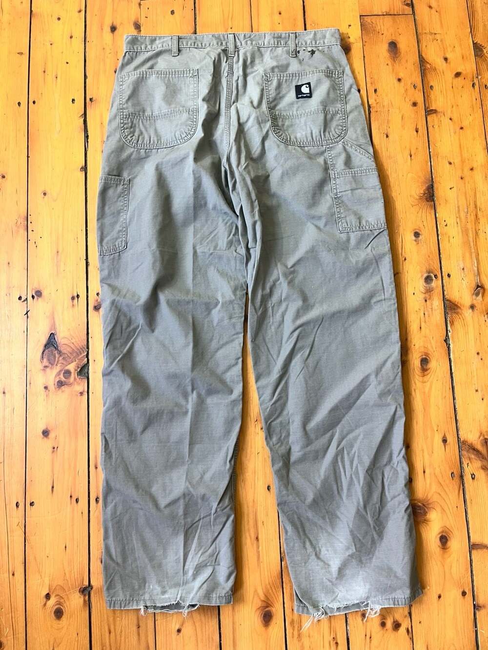 Carhartt B271 DWD Dungaree Fit Carpenter Work Pants in Grey 36x34